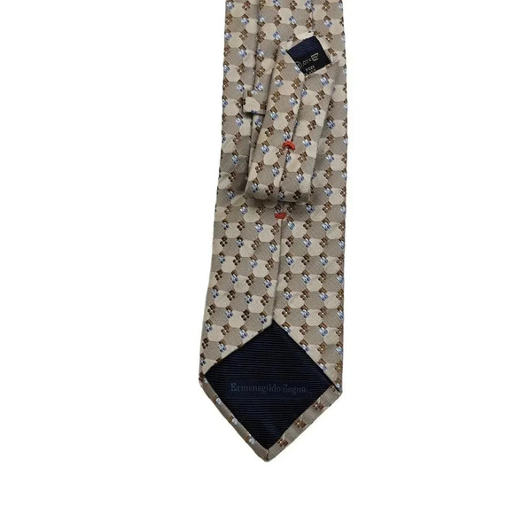 ERMENEGILDO ZEGNA Purple Striped Silk Tie Italy 60"-3,5" - Picture 6 of 7